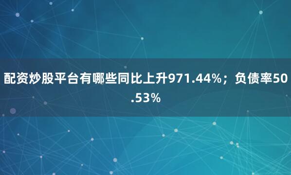 配资炒股平台有哪些同比上升971.44%；负债率50.53%